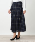 【レリアンプラスハウス/Leilian PLUS HOUSE】のフレアスカート【BOURGE】 大人の最旬トレンドファッション＆コーディネート founy(ファウニー) ファッション Fashion レディースファッション Fashion for Women スカート Skirts Aライン・フレアスカート A-Line & Flared Skirts アシンメトリー Asymmetrical Style ウォッシャブル Machine Washable 秋 Autumn チェック Check, Plaid, Tartan フレア Flare, Flared ポケット Pocket, Pocket Detail モダン Modern, Contemporary エレガント 上品 Elegant thumbnail ネイビー|ID: prp329100004984435 ipo3291000000037338803