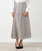 【レリアンプラスハウス/Leilian PLUS HOUSE】のフレアスカート【BOURGE】 大人の最旬トレンドファッション＆コーディネート founy(ファウニー) ファッション Fashion レディースファッション Fashion for Women スカート Skirts Aライン・フレアスカート A-Line & Flared Skirts アシンメトリー Asymmetrical Style ウォッシャブル Machine Washable 秋 Autumn チェック Check, Plaid, Tartan フレア Flare, Flared ポケット Pocket, Pocket Detail モダン Modern, Contemporary エレガント 上品 Elegant thumbnail ベージュ|ID: prp329100004984435 ipo3291000000037338804
