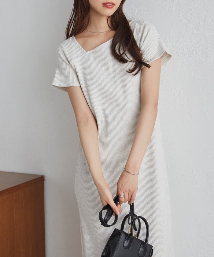 【ラナン/Ranan】のRanan/アシメネックハーフスリーブリブワンピース インテリア・キッズ・メンズ・レディースファッション・服の通販 founy(ファウニー) https://founy.com/ ファッション Fashion レディースファッション Fashion for Women ワンピース Dresses カットソー Cut and Sewn Top スニーカー Sneakers, Trainers スリット Slit, Slit Detail デコルテ Décolleté, Neckline 長袖 Long Sleeve, Full Sleeve フィット Fit, Slim Fit ポケット Pocket, Pocket Detail リラックス Relax, Relaxed Fit ロング Long, Long-Length 楽ちん Easy Fit, Comfortable 再入荷 Restock / Back in Stock おすすめ Recommended / Our Picks 夏 Summer 2026年 2026 2026春夏・S/S Spring/Summer 2026 SS26 |ID: prp329100004984441 ipo3291000000037338822
