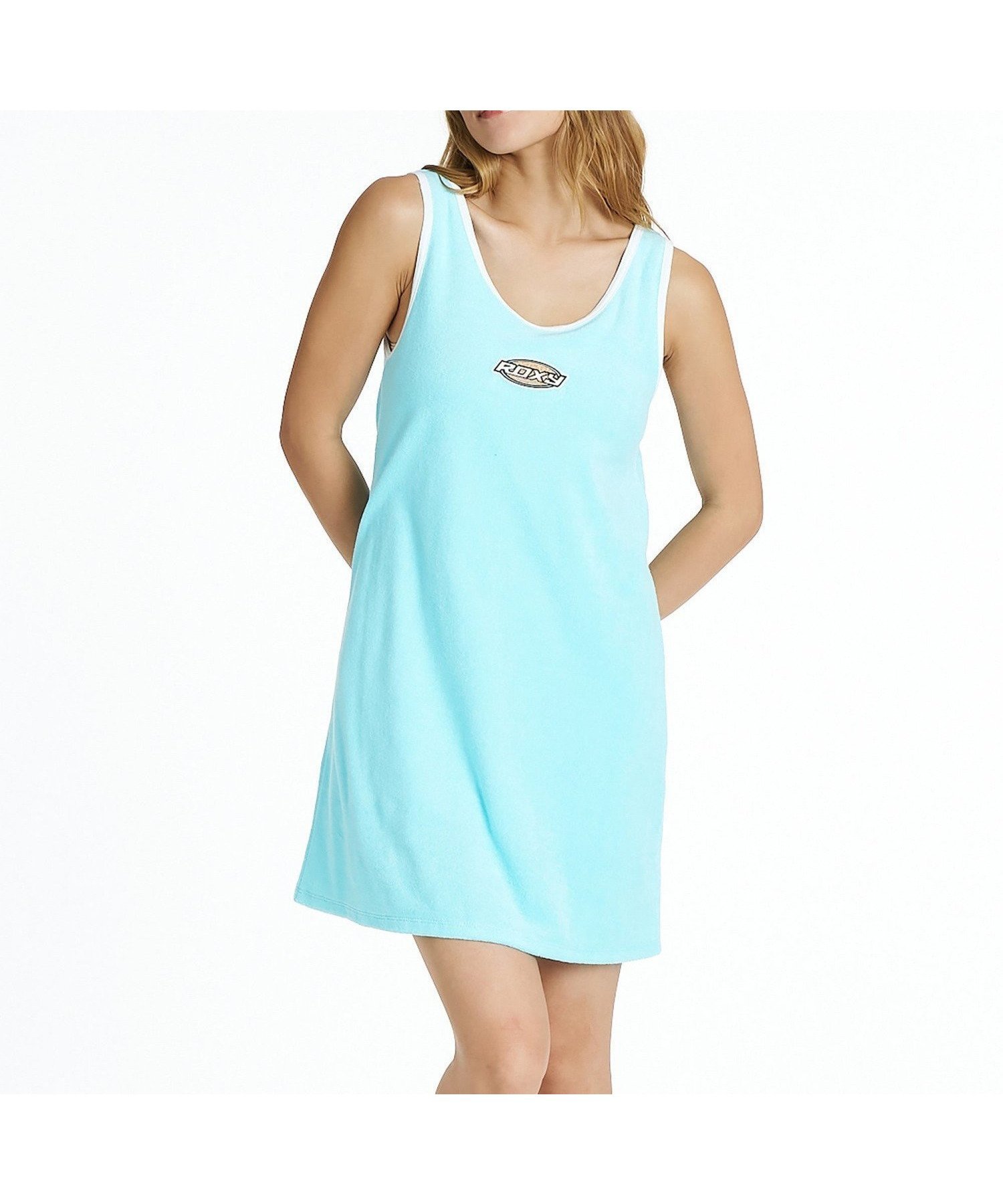 【ロキシー/ROXY】のSURF SOUL DRESS 【2026年夏モデル】 インテリア・キッズ・メンズ・レディースファッション・服の通販 founy(ファウニー) 　ファッション　Fashion　レディースファッション　Fashion for Women　ワンピース　Dresses　フォーマル・パーティードレス・結婚式用ドレス　Elegant & Casual Dresses　シリコン　Silicone, Silicone Material　スイムウエア　Swimwear, Bathing Suit　センター　Center, Center Line　デニム　Denim, Jeans Material　パイピング　Piping, Trim Design　フィット　Fit, Slim Fit　フレア　Flare, Flared　フロント　Front, Front Design　夏　Summer　BLU|ID: prp329100004984453 ipo3291000000037338880