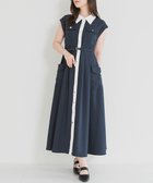 【ミッシュマッシュ/MISCH MASCH】の配色襟フレンチシャツワンピース MM627412 大人の最旬トレンドファッション＆コーディネート founy(ファウニー) ファッション Fashion レディースファッション Fashion for Women ワンピース Dresses シャツワンピース / 1枚で着映えコーデ Shirt Dresses スリーブ Sleeve, Long Sleeve / Short Sleeve フレンチ French, French Style ポケット Pocket, Pocket Detail ワーク Workwear, Utility Style thumbnail ネイビー|ID: prp329100004984459 ipo3291000000037338901