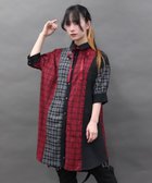 【アクシーズファム/axes femme】のチェックバイカラーシャツワンピース 大人の最旬トレンドファッション＆コーディネート founy(ファウニー) ファッション Fashion レディースファッション Fashion for Women ワンピース Dresses シャツワンピース / 1枚で着映えコーデ Shirt Dresses おすすめ Recommended / Our Picks チェック Check, Plaid, Tartan ビッグ Big, Oversized フィット Fit, Slim Fit フレア Flare, Flared リボン Ribbon, Bow 無地 Plain, Solid Color thumbnail 赤|ID: prp329100004984465 ipo3291000000037338923