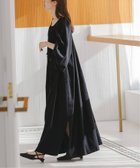 【ノーブル / スピック&スパン/NOBLE / Spick & Span】の《NOBLE別注》【洗える】venit/ヴェニット コットンシルクバルーンスリーブワンピース 大人の最旬トレンドファッション＆コーディネート founy(ファウニー) ファッション Fashion レディースファッション Fashion for Women ワンピース Dresses 洗える Machine Washable ギャザー Gathered, Ruffled シルク Silk, 100% Silk スリット Slit, Slit Detail スリーブ Sleeve, Long Sleeve / Short Sleeve デニム Denim, Jeans Material バルーン Balloon, Balloon Silhouette フロント Front, Front Design 別注 Limited Edition, Custom Order おすすめ Recommended / Our Picks 旅行 Travel エレガント 上品 Elegant thumbnail ブラック|ID: prp329100004984471 ipo3291000000037338957