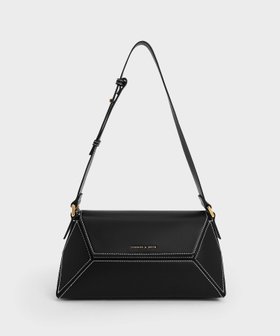 【チャールズ アンド キース/CHARLES & KEITH】のNasrin ナスリン ジオメトリックショルダーバッグ 大人の最旬トレンドファッション＆コーディネート founy(ファウニー) ファッション Fashion レディースファッション Fashion for Women バッグ Bags シルバー Silver, Metallic Silver マグネット Magnet, Magnetic Closure 財布 Wallet, Purse |ID:prp329100004984474