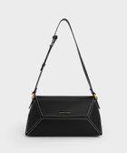 【チャールズ アンド キース/CHARLES & KEITH】のNasrin ナスリン ジオメトリックショルダーバッグ 大人の最旬トレンドファッション＆コーディネート founy(ファウニー) ファッション Fashion レディースファッション Fashion for Women バッグ Bags シルバー Silver, Metallic Silver マグネット Magnet, Magnetic Closure 財布 Wallet, Purse thumbnail Black|ID: prp329100004984474 ipo3291000000037338966