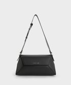 【チャールズ アンド キース/CHARLES & KEITH】のNasrin ナスリン ジオメトリックショルダーバッグ 大人の最旬トレンドファッション＆コーディネート founy(ファウニー) ファッション Fashion レディースファッション Fashion for Women バッグ Bags シルバー Silver, Metallic Silver マグネット Magnet, Magnetic Closure 財布 Wallet, Purse thumbnail Noir|ID: prp329100004984474 ipo3291000000037338970