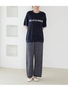 【ジェラート ピケ/gelato pique】のスムーズィーロゴジャガードプルオーバー ロングパンツセット 大人の最旬トレンドファッション＆コーディネート founy(ファウニー) ファッション Fashion レディースファッション Fashion for Women パンツ Pants & Trousers 春 Spring ストレート Straight, Straight Cut スマート Smart, Elegant セットアップ Set-Up, Coordinated Outfit 定番 Standard, Basic Item なめらか Smooth, Silky Texture ボーダー Border, Stripe ポケット Pocket, Pocket Detail 半袖 Short Sleeve, Half Sleeve ロング Long, Long-Length おすすめ Recommended / Our Picks ギフト プレゼント Gift / Present thumbnail NVY[089]|ID: prp329100004984508 ipo3291000000037339174