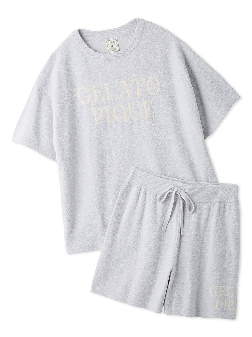 【ジェラート ピケ/gelato pique】のスムーズィーロゴジャガードプルオーバー ショートパンツセット インテリア・キッズ・メンズ・レディースファッション・服の通販 founy(ファウニー) 　ファッション　Fashion　レディースファッション　Fashion for Women　パンツ　Pants & Trousers　ショートパンツ・ハーフパンツ　High-Waisted & Relaxed Shorts　ショート　Short, Short Length　スマート　Smart, Elegant　セットアップ　Set-Up, Coordinated Outfit　なめらか　Smooth, Silky Texture　半袖　Short Sleeve, Half Sleeve　おすすめ　Recommended / Our Picks　夏　Summer　ギフト プレゼント　Gift / Present　BLU[086]|ID: prp329100004984510 ipo3291000000037339182