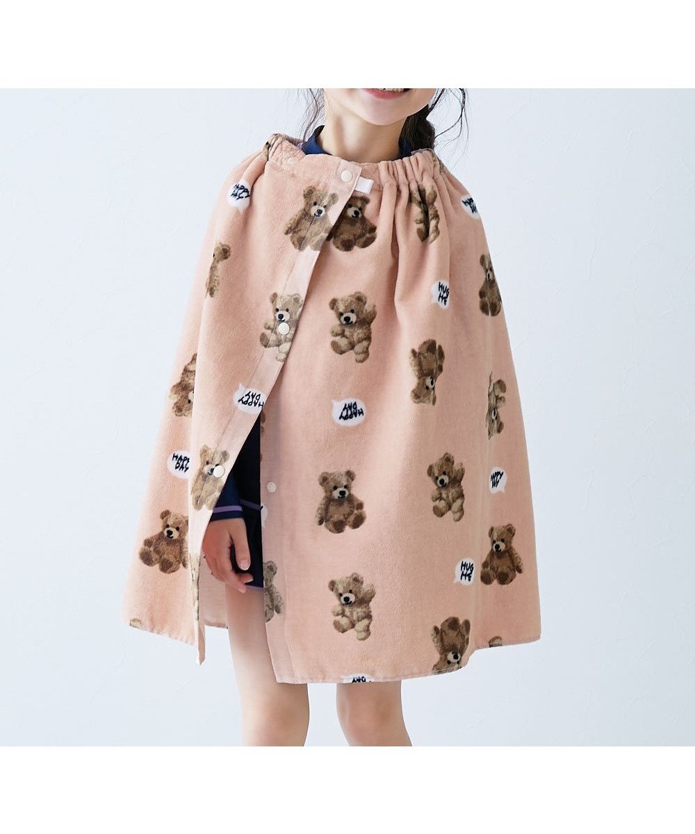 【デビロック/devirock / KIDS】のガールズラップタオル 60cm 子供服 キッズ 女の子 タオル ラップタオル 26SS インテリア・キッズ・メンズ・レディースファッション・服の通販 founy(ファウニー) 　ファッション　Fashion　キッズファッション　Fashion for Kids　吸水　Absorbent, Quick-Dry　タオル　Towel, Bath Towel　ラップ　Wrap, Wrap Design　2026年　2026　2026春夏・S/S　Spring/Summer 2026 SS26　008-クマ-ピンクベージュ|ID: prp329100004984555 ipo3291000000037398602