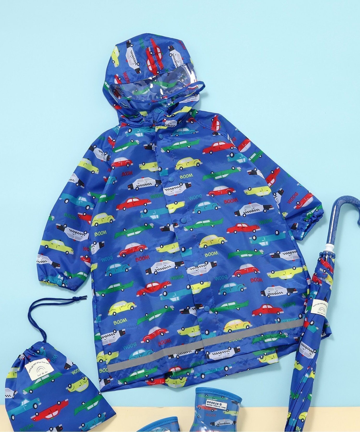 【エフオー オンラインストア/F.O.Online Store / KIDS】の4柄レインコート インテリア・キッズ・メンズ・レディースファッション・服の通販 founy(ファウニー) 　ファッション　Fashion　キッズファッション　Fashion for Kids　アウター　Coat Outerwear /Kids　カラフル　Colorful Design　人気　Popular, Best Seller　ブルー|ID: prp329100004984568 ipo3291000000037339495