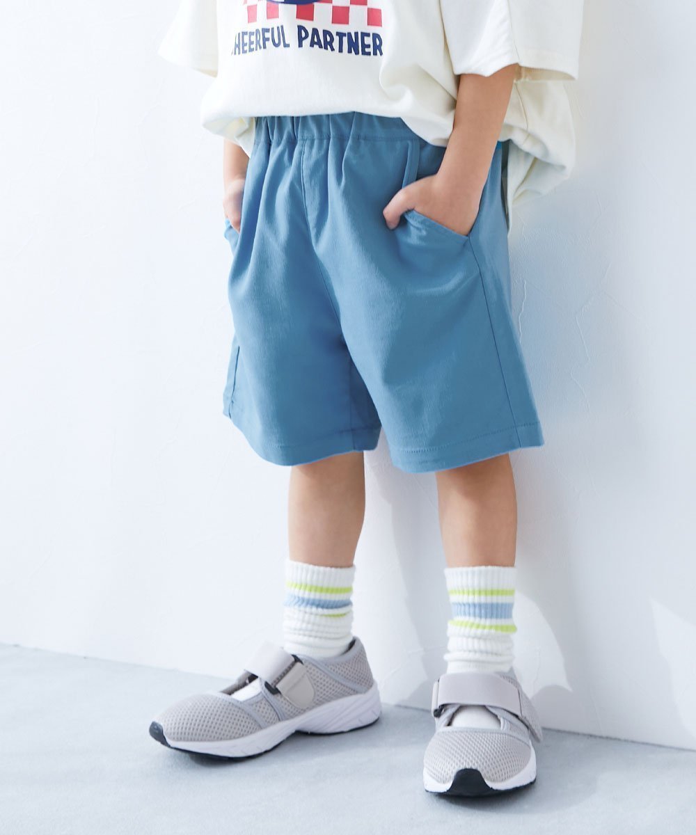 【デビロック/devirock / KIDS】のよくばりストレッチ ツイル ハーフパンツ 子供服 キッズ ベビー服 男の子 26SS インテリア・キッズ・メンズ・レディースファッション・服の通販 founy(ファウニー) 　ファッション　Fashion　キッズファッション　Fashion for Kids　ボトムス　Bottoms　ショート　Short, Short Length　ストレッチ　Stretch, Stretchy Fabric　スニーカー　Sneakers, Trainers　ソックス　Socks, Hosiery　ツイル　Twist, Twisted Detail　ハーフ　Half, Half-Length　おすすめ　Recommended / Our Picks　2026年　2026　2026春夏・S/S　Spring/Summer 2026 SS26　スカイブルー|ID: prp329100004984579 ipo3291000000037381256