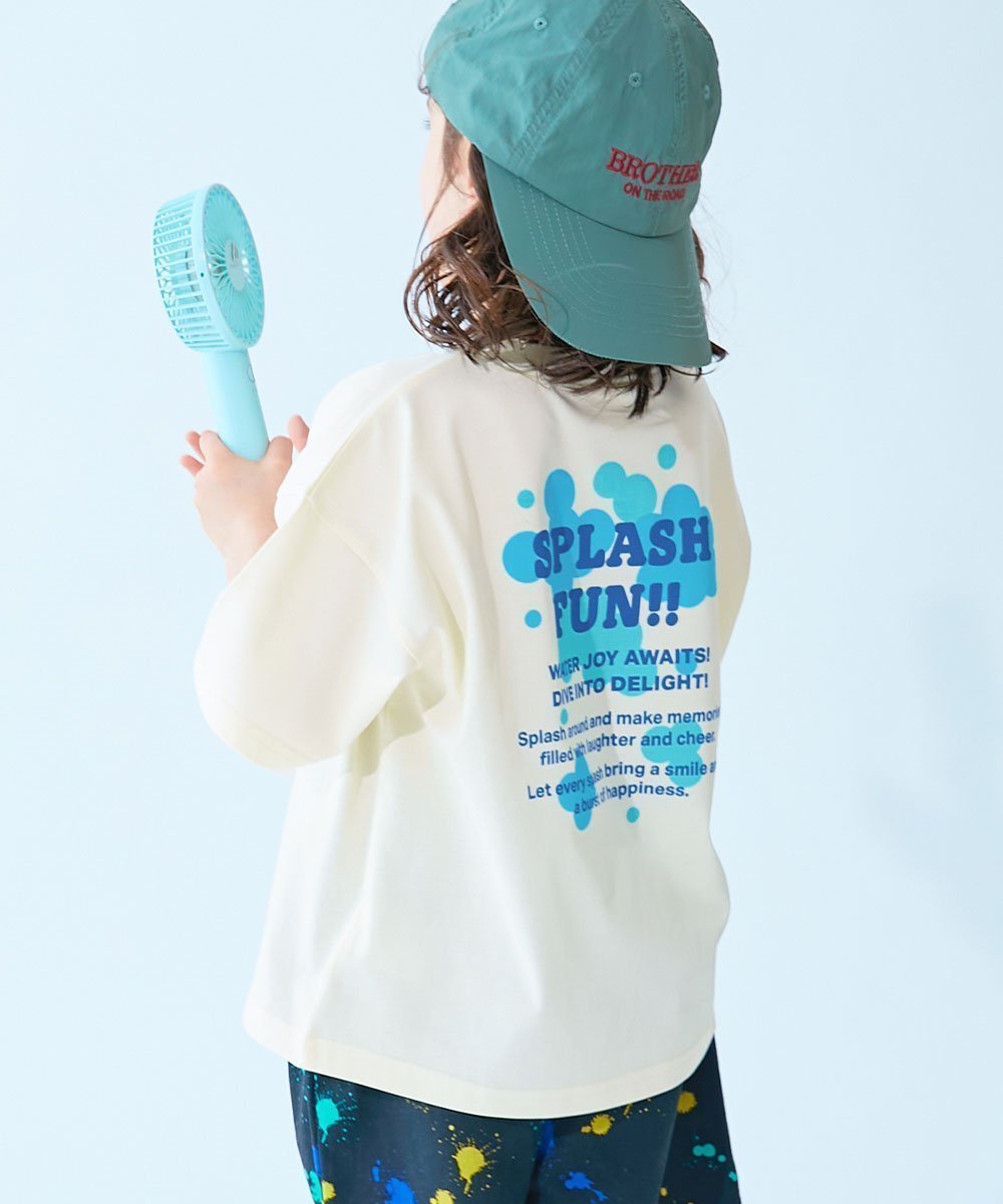 【デビロック/devirock / KIDS】の【ひやシャリ】接触冷感 デビラボ BIGシルエット プリント半袖Tシャツ 子供服 26SS インテリア・キッズ・メンズ・レディースファッション・服の通販 founy(ファウニー) 　ファッション　Fashion　キッズファッション　Fashion for Kids　トレンド　Trend, Trending Now　フレア　Flare, Flared　プリント　Print, Printed Pattern　ベーシック　Basic, Essential　半袖　Short Sleeve, Half Sleeve　おすすめ　Recommended / Our Picks　夏　Summer　2026年　2026　2026春夏・S/S　Spring/Summer 2026 SS26　009-ペンキ-ブルー|ID: prp329100004984582 ipo3291000000037382413