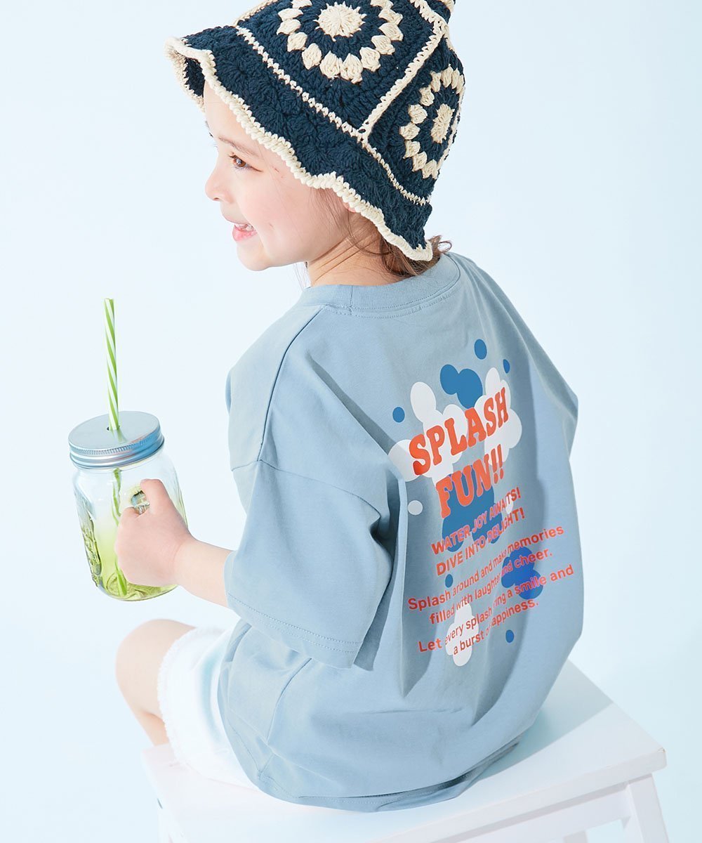 【デビロック/devirock / KIDS】の【ひやシャリ】接触冷感 デビラボ BIGシルエット プリント半袖Tシャツ 子供服 26SS インテリア・キッズ・メンズ・レディースファッション・服の通販 founy(ファウニー) 　ファッション　Fashion　キッズファッション　Fashion for Kids　トレンド　Trend, Trending Now　フレア　Flare, Flared　プリント　Print, Printed Pattern　ベーシック　Basic, Essential　半袖　Short Sleeve, Half Sleeve　おすすめ　Recommended / Our Picks　夏　Summer　2026年　2026　2026春夏・S/S　Spring/Summer 2026 SS26　010-ペンキ-ミストブルー|ID: prp329100004984582 ipo3291000000037382422