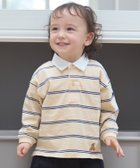 【ナルミヤ オンライン/NARUMIYA ONELINE / KIDS】の【リンク】ボーダーラガー長袖Tシャツ 大人の最旬トレンドファッション＆コーディネート founy(ファウニー) ファッション Fashion キッズファッション Fashion for Kids ドッキング Docking, Mixed Material ベビー Baby, Babywear ボーダー Border, Stripe ポケット Pocket, Pocket Detail ロンパース Romper, Jumpsuit 長袖 Long Sleeve, Full Sleeve thumbnail クリーム|ID: prp329100004984613 ipo3291000000037339801