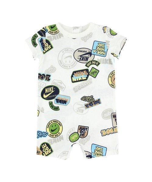 【ルーキー/ROOKIE / KIDS】のベビー(60-70cm) ロンパース NIKE(ナイキ) NKB B NSW AOP TEE ROMPER インテリア・キッズ・メンズ・レディースファッション・服の通販 founy(ファウニー) 　ファッション　Fashion　キッズファッション　Fashion for Kids　カラフル　Colorful Design　グラフィック　Graphic, Graphic Design　プリント　Print, Printed Pattern　ベビー　Baby, Babywear　ロンパース　Romper, Jumpsuit　WHITE|ID: prp329100004984619 ipo3291000000037339850