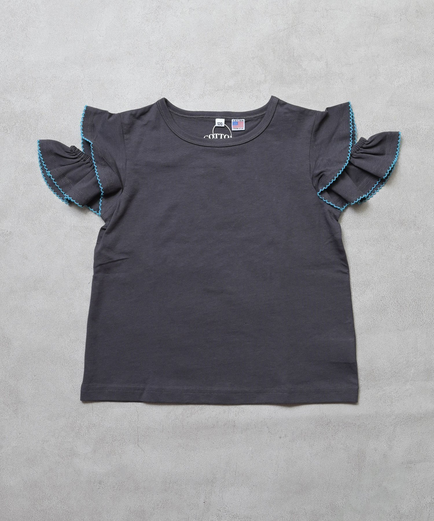【マーキーズ/MARKEY'S / KIDS】のCOTTON from U.S.Aホールショルダートップス インテリア・キッズ・メンズ・レディースファッション・服の通販 founy(ファウニー) 　ファッション　Fashion　キッズファッション　Fashion for Kids　トップス・カットソー　Cut & Sew Tops　なめらか　Smooth, Silky Texture　インナー　Innerwear　ショルダー　Shoulder, Shoulder Strap　ショート　Short, Short Length　シンプル　Simple, Minimal　タンク　Tank Top, Sleeveless Top　デニム　Denim, Jeans Material　バランス　Balance, Style Balance　フリル　Frill, Ruffle　ベーシック　Basic, Essential　ボトム　Bottoms, Lower Wear　ロング　Long, Long-Length　夏　Summer　チャコール|ID: prp329100004984659 ipo3291000000037397927