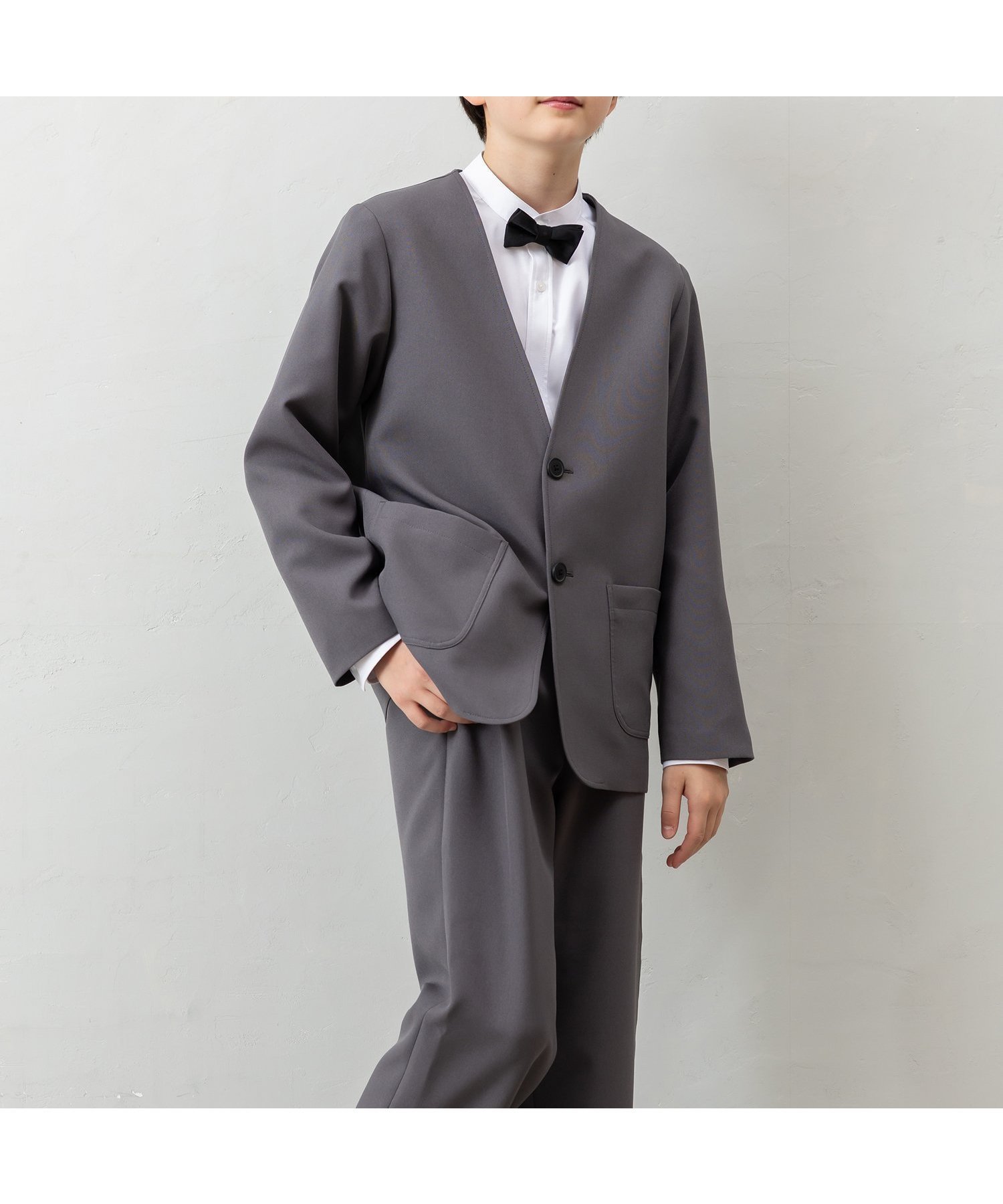 【パクシル/PAQXIL / KIDS】の【4点セットスーツ】ジャケット+パンツ+シャツ+蝶ネクタイ 大人の最旬トレンドファッション＆コーディネート founy(ファウニー) 　ファッション　Fashion　キッズファッション　Fashion for Kids　ボトムス　Bottoms　ジャケット　Jacket, Outerwear　スーツ　Suit, Formalwear　チェック　Check, Plaid, Tartan　バランス　Balance, Style Balance　パッチ　Patch, Appliqué　フォーマル　Formal, Dressy　ポケット　Pocket, Pocket Detail　セレモニー　Ceremony　入学式　Entrance Ceremony　卒業式　Graduation Ceremony　 other-1|ID: prp329100004984685 ipo3291000000037340278