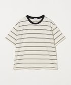 【ユナイテッドアローズ/UNITED ARROWS / KIDS】のボーダー Tシャツ / キッズ 140cm-160cm 大人の最旬トレンドファッション＆コーディネート founy(ファウニー) ファッション Fashion キッズファッション Fashion for Kids アウトドア Outdoor Clothing ショート Short, Short Length デニム Denim, Jeans Material ボーダー Border, Stripe アウトレット Outlet / Clearance おすすめ Recommended / Our Picks thumbnail OFF WHITE|ID: prp329100004984700 ipo3291000000037368814