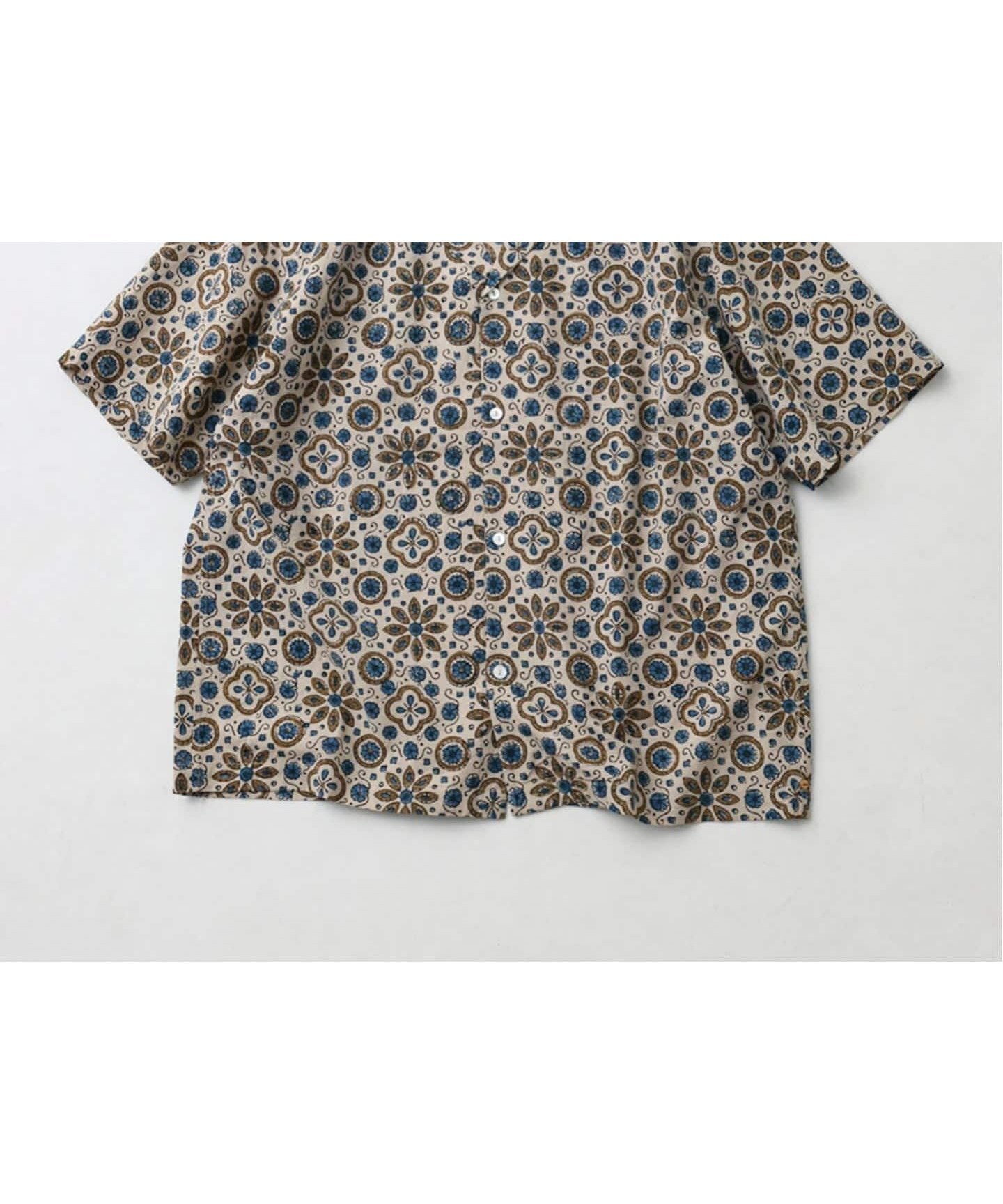 【ジャーナルスタンダード レリューム/JOURNAL STANDARD relume / MEN】のbunai / ブナイ 別注 アジュラク プリント オープンカラー半袖シャツ インテリア・キッズ・メンズ・レディースファッション・服の通販 founy(ファウニー) 　ファッション　Fashion　メンズファッション　Fashion for Men　インド　Indian Textile　インナー　Innerwear　オリエンタル　Oriental Pattern　吸水　Absorbent, Quick-Dry　サマー　Summer, Summer Style　スペシャル　Special, Limited Edition　ハンド　Hand, Handmade　ブロック　Block, Solid Block Pattern　プリント　Print, Printed Pattern　別注　Limited Edition, Custom Order　半袖　Short Sleeve, Half Sleeve　ミックス　Mix, Mixed Style　モダン　Modern, Contemporary　リラックス　Relax, Relaxed Fit　おすすめ　Recommended / Our Picks　夏　Summer　エレガント 上品　Elegant　ナチュラル|ID: prp329100004984715 ipo3291000000037340433
