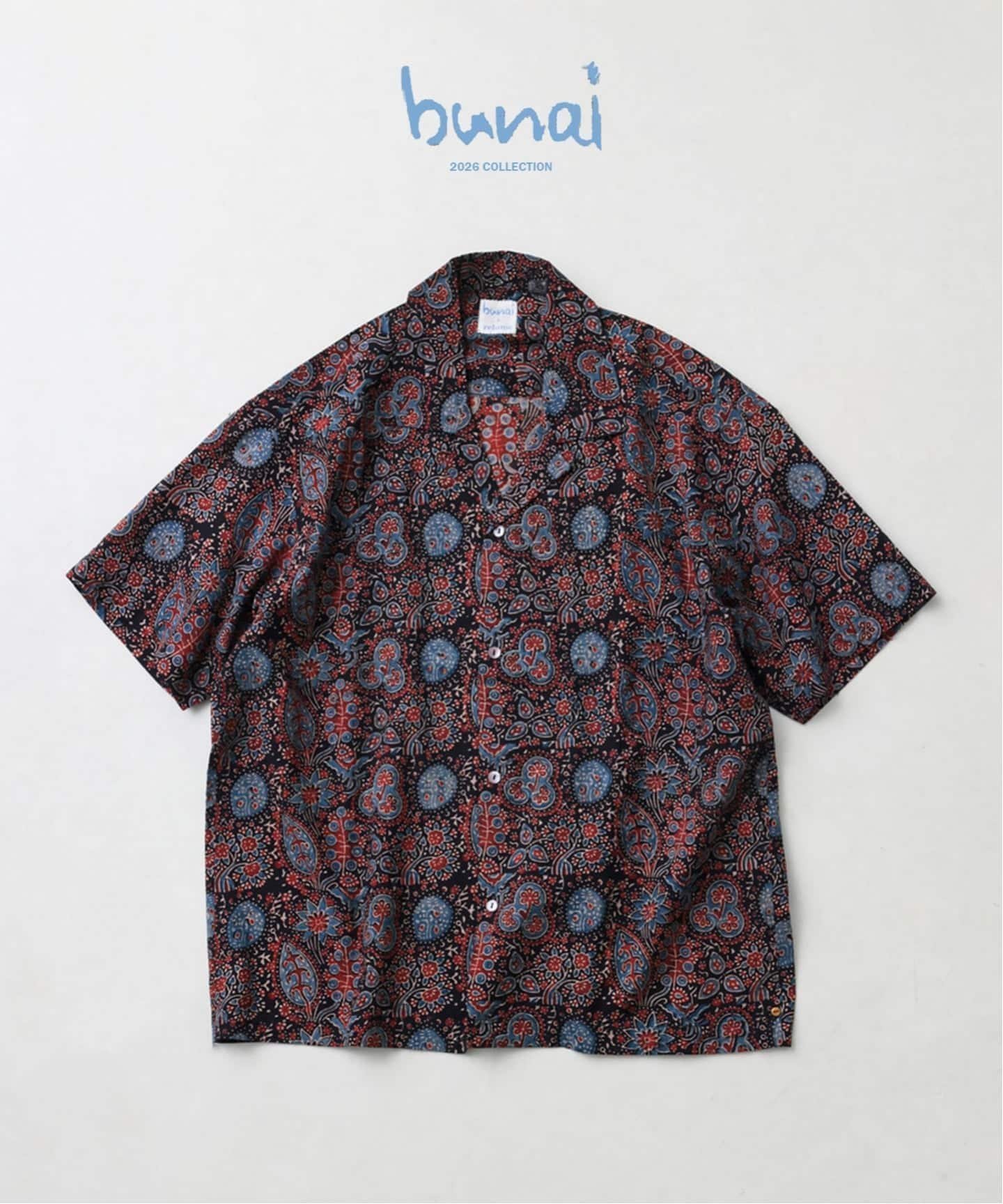 【ジャーナルスタンダード レリューム/JOURNAL STANDARD relume / MEN】のbunai / ブナイ 別注 アジュラク プリント オープンカラー半袖シャツ インテリア・キッズ・メンズ・レディースファッション・服の通販 founy(ファウニー) 　ファッション　Fashion　メンズファッション　Fashion for Men　インド　Indian Textile　インナー　Innerwear　オリエンタル　Oriental Pattern　吸水　Absorbent, Quick-Dry　サマー　Summer, Summer Style　スペシャル　Special, Limited Edition　ハンド　Hand, Handmade　ブロック　Block, Solid Block Pattern　プリント　Print, Printed Pattern　別注　Limited Edition, Custom Order　半袖　Short Sleeve, Half Sleeve　ミックス　Mix, Mixed Style　モダン　Modern, Contemporary　リラックス　Relax, Relaxed Fit　おすすめ　Recommended / Our Picks　夏　Summer　エレガント 上品　Elegant　ブラック|ID: prp329100004984715 ipo3291000000037340434