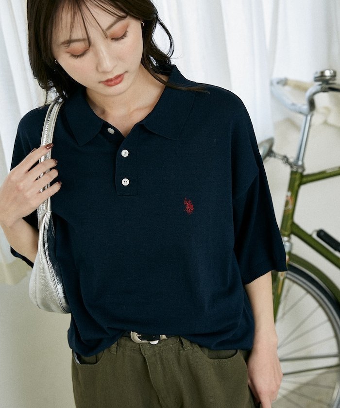 【フリークスストア/FREAK'S STORE】の接触冷感 別注 サマーニット ポロ 限定展開 インテリア・キッズ・メンズ・レディースファッション・服の通販 founy(ファウニー) 　ファッション　Fashion　レディースファッション　Fashion for Women　トップス・カットソー　Cut & Sew Tops　ニット　Knit Tops & Sweaters　春　Spring　秋　Autumn　サマー　Summer, Summer Style　スペシャル　Special, Limited Edition　ボーダー　Border, Stripe　別注　Limited Edition, Custom Order　無地　Plain, Solid Color　ユニセックス　Unisex, Genderless　リラックス　Relax, Relaxed Fit　ロング　Long, Long-Length　S/S・春夏　SS, Spring/Summer, Warm Season　夏　Summer　エレガント 上品　Elegant　2026年　2026　2026春夏・S/S　Spring/Summer 2026 SS26　ネイビー|ID: prp329100004984763 ipo3291000000037371099
