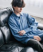 【ロッキーモンロー/Rocky Monroe】の新色追加 オーバーサイズレギュラーカラーストレッチシャツ ブルー|ID: prp329100004984779 ipo3291000000037382879