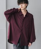 【ロッキーモンロー/Rocky Monroe】の新色追加 オーバーサイズレギュラーカラーストレッチシャツ バーガンディ|ID: prp329100004984779 ipo3291000000037382880