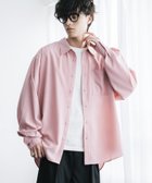 【ロッキーモンロー/Rocky Monroe】の新色追加 オーバーサイズレギュラーカラーストレッチシャツ ピンク|ID: prp329100004984779 ipo3291000000037382889