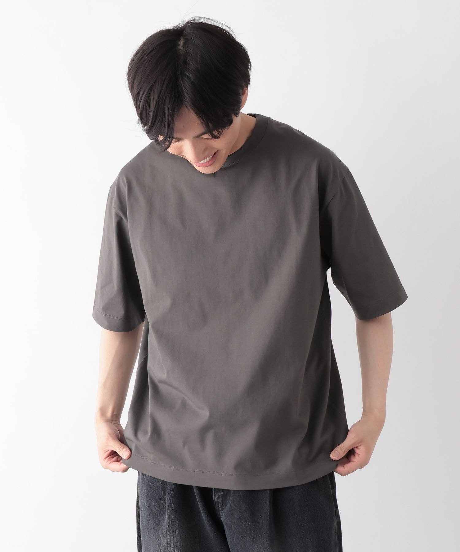 【グローバルワーク/GLOBAL WORK / MEN】の汗ジミ軽減クリーンT/638502 インテリア・キッズ・メンズ・レディースファッション・服の通販 founy(ファウニー) 　ファッション　Fashion　メンズファッション　Fashion for Men　おすすめ　Recommended / Our Picks　シンプル　Simple, Minimal　ジャケット　Jacket, Outerwear　リラックス　Relax, Relaxed Fit　夏　Summer　チャコール18|ID: prp329100004984785 ipo3291000000037370391