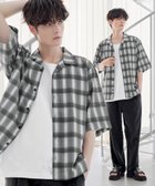 【ザ カジュアル/THE CASUAL / MEN】の【セットアップ 3点セット】防シワ接触冷感リラックスワイドシャツ+天竺タンクトップ+2タックワイドパンツ チェック系|ID: prp329100004984788 ipo3291000000037340790