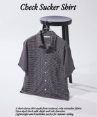 【ジャーナルスタンダード/JOURNAL STANDARD / MEN】のチェック サッカー 半袖 シャツ 大人の最旬トレンドファッション＆コーディネート founy(ファウニー) ファッション Fashion メンズファッション Fashion for Men サッカー Seersucker, Summer Fabric スリット Slit, Slit Detail チェック Check, Plaid, Tartan バランス Balance, Style Balance 半袖 Short Sleeve, Half Sleeve 夏 Summer 軽量 Lightweight, Ultra Light thumbnail ブラック|ID: prp329100004984799 ipo3291000000037340831