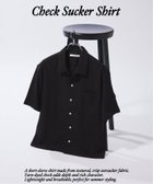 【ジャーナルスタンダード/JOURNAL STANDARD / MEN】のチェック サッカー 半袖 シャツ 大人の最旬トレンドファッション＆コーディネート founy(ファウニー) ファッション Fashion メンズファッション Fashion for Men サッカー Seersucker, Summer Fabric スリット Slit, Slit Detail チェック Check, Plaid, Tartan バランス Balance, Style Balance 半袖 Short Sleeve, Half Sleeve 夏 Summer 軽量 Lightweight, Ultra Light thumbnail ブラック A|ID: prp329100004984799 ipo3291000000037340832