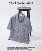 【ジャーナルスタンダード/JOURNAL STANDARD / MEN】のチェック サッカー 半袖 シャツ 大人の最旬トレンドファッション＆コーディネート founy(ファウニー) ファッション Fashion メンズファッション Fashion for Men サッカー Seersucker, Summer Fabric スリット Slit, Slit Detail チェック Check, Plaid, Tartan バランス Balance, Style Balance 半袖 Short Sleeve, Half Sleeve 夏 Summer 軽量 Lightweight, Ultra Light thumbnail ネイビー|ID: prp329100004984799 ipo3291000000037340833