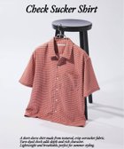 【ジャーナルスタンダード/JOURNAL STANDARD / MEN】のチェック サッカー 半袖 シャツ 大人の最旬トレンドファッション＆コーディネート founy(ファウニー) ファッション Fashion メンズファッション Fashion for Men サッカー Seersucker, Summer Fabric スリット Slit, Slit Detail チェック Check, Plaid, Tartan バランス Balance, Style Balance 半袖 Short Sleeve, Half Sleeve 夏 Summer 軽量 Lightweight, Ultra Light thumbnail レッド|ID: prp329100004984799 ipo3291000000037340834