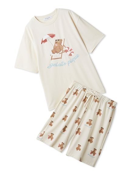 【ジェラートピケ オム/GELATO PIQUE HOMME / MEN】の【ONLINE限定】【HOMME】【接触冷感】サマーベア柄ワンポイントTシャツ ハーフパンツセット 大人の最旬トレンドファッション＆コーディネート founy(ファウニー) 　ファッション　Fashion　メンズファッション　Fashion for Men　ボトムス　Bottoms　ハーフパンツ・ショートパンツ　Shorts & Half Pants　カラフル　Colorful Design　サマー　Summer, Summer Style　サングラス　Sunglasses, Shades　スマート　Smart, Elegant　スリット　Slit, Slit Detail　セットアップ　Set-Up, Coordinated Outfit　ハーフ　Half, Half-Length　プリント　Print, Printed Pattern　ボトム　Bottoms, Lower Wear　ワンポイント　One Point, Statement Accent　おすすめ　Recommended / Our Picks　お家時間・ステイホーム　Stay Home / At Home　夏　Summer　ギフト プレゼント　Gift / Present　 other-1|ID: prp329100004984809 ipo3291000000037340885