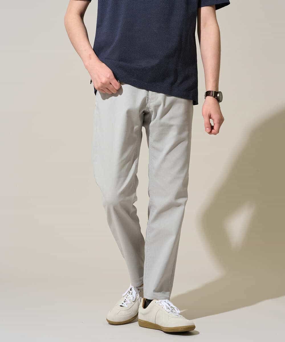 【アー ヴェー ヴェー/a.v.v HOMME / MEN】の【イージーケア/洗濯機で洗える/軽撥水/接触冷感/速乾/ストレッチ/毛玉になりにくい】ストレッチコードレーン5PKアンクルパンツ インテリア・キッズ・メンズ・レディースファッション・服の通販 founy(ファウニー) 　ファッション　Fashion　メンズファッション　Fashion for Men　ボトムス　Bottoms　アンクル　Ankle-Length Design　春　Spring　洗える　Machine Washable　秋　Autumn　くるぶし　Ankle-Length　ストレッチ　Stretch, Stretchy Fabric　スマート　Smart, Elegant　フィット　Fit, Slim Fit　ベーシック　Basic, Essential　ボトム　Bottoms, Lower Wear　無地　Plain, Solid Color　冬　Winter / This Winter　再入荷　Restock / Back in Stock　おすすめ　Recommended / Our Picks　夏　Summer　ライトグレー|ID: prp329100004984839 ipo3291000000037341034