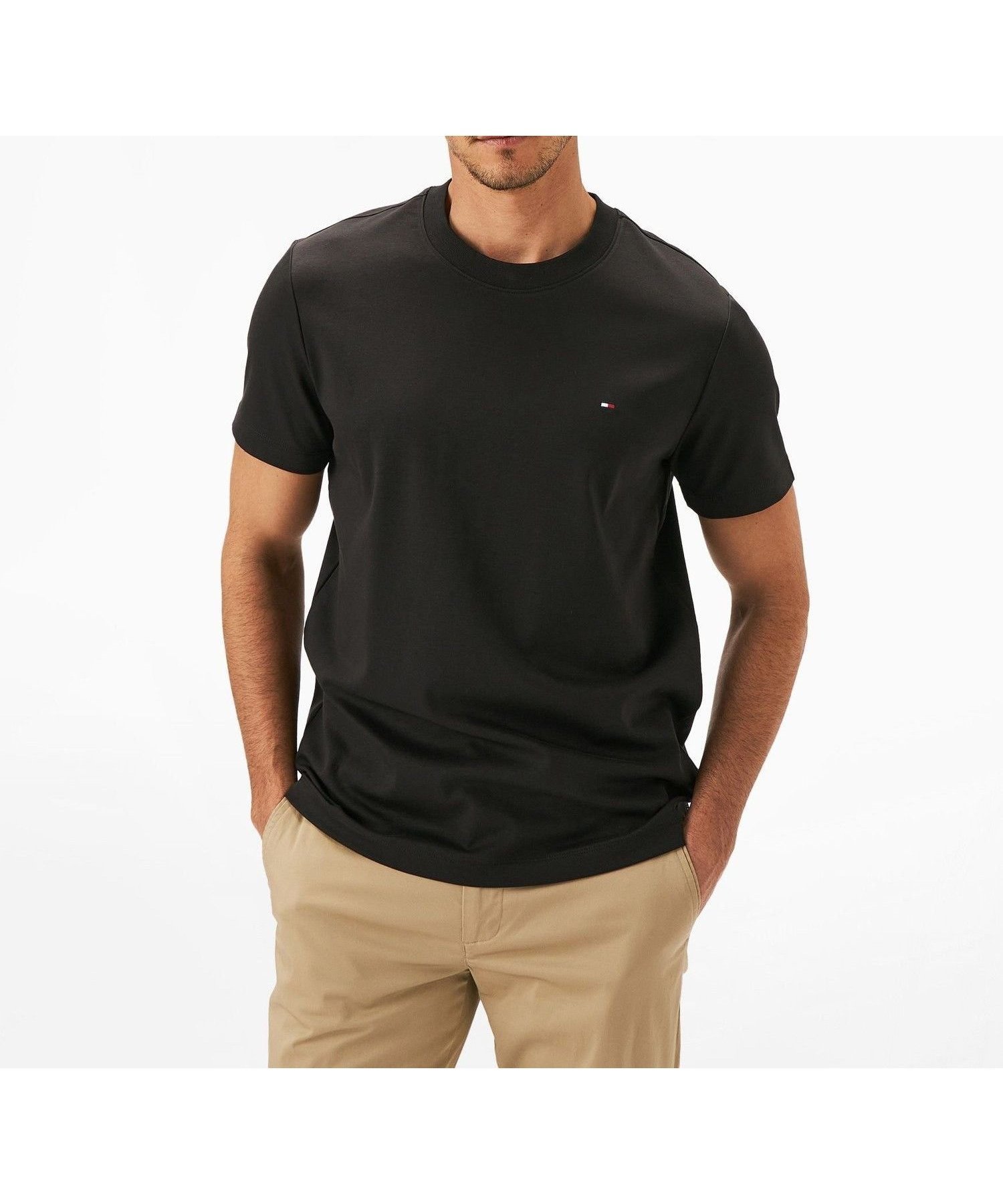 【トミーヒルフィガー/TOMMY HILFIGER / MEN】のラグジュアリーインターロックTシャツ インテリア・キッズ・メンズ・レディースファッション・服の通販 founy(ファウニー) 　ファッション　Fashion　メンズファッション　Fashion for Men　アメリカン　American Style　クラシック　Classic, Timeless Style　ゴルフ　Golf　シンプル　Simple, Minimal　スマート　Smart, Elegant　デニム　Denim, Jeans Material　トレンド　Trend, Trending Now　モダン　Modern, Contemporary　人気　Popular, Best Seller　ブラックBDS|ID: prp329100004984848 ipo3291000000037393626