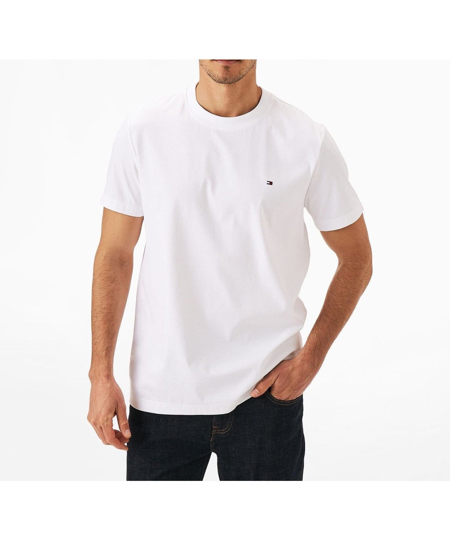 【トミーヒルフィガー/TOMMY HILFIGER / MEN】のラグジュアリーインターロックTシャツ インテリア・キッズ・メンズ・レディースファッション・服の通販 founy(ファウニー) 　ファッション　Fashion　メンズファッション　Fashion for Men　アメリカン　American Style　クラシック　Classic, Timeless Style　ゴルフ　Golf　シンプル　Simple, Minimal　スマート　Smart, Elegant　デニム　Denim, Jeans Material　トレンド　Trend, Trending Now　モダン　Modern, Contemporary　人気　Popular, Best Seller　ホワイトYBR|ID: prp329100004984848 ipo3291000000037393628
