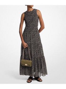 【マイケルコース/MICHAEL MICHAEL KORS / MEN】のフローラルプリント スモック ジョーゼット マキシ ドレス マイケルコース 大人の最旬トレンドファッション＆コーディネート founy(ファウニー) ファッション Fashion メンズファッション Fashion for Men コレクション Collection, Seasonal Line ジョーゼット Georgette, Semi-Sheer Fabric スモック Smock, Smock Dress ドレス Dress, One-Piece マキシ Maxi, Full Length ラグジュアリー Luxury, Elegant |ID:prp329100004984849