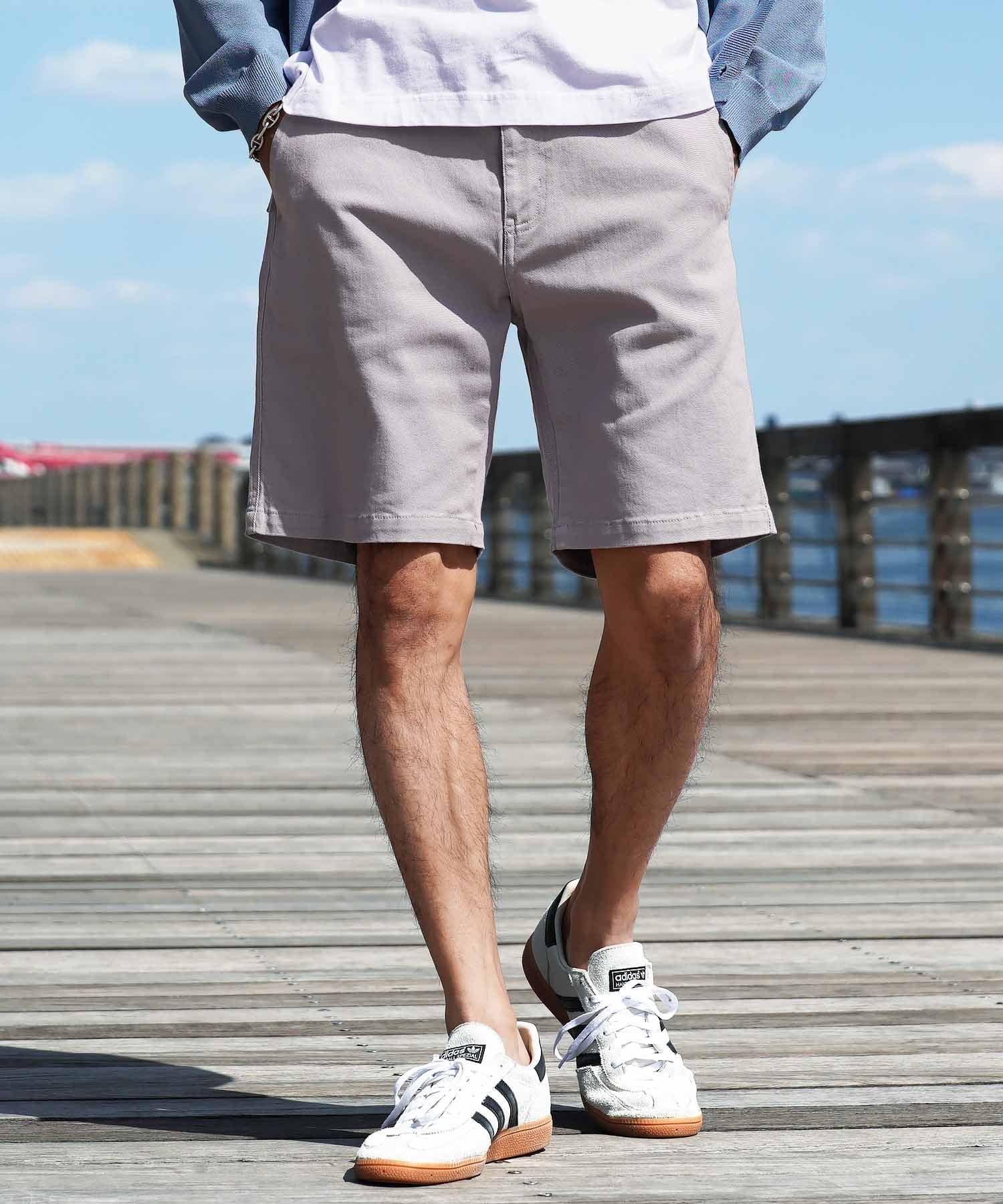 【ジギーズショップ/JIGGYS SHOP / MEN】のストレッチ ツイル 短パン ショートパンツ ハーフパンツ 26SS インテリア・キッズ・メンズ・レディースファッション・服の通販 founy(ファウニー) 　ファッション　Fashion　メンズファッション　Fashion for Men　ボトムス　Bottoms　ハーフパンツ・ショートパンツ　Shorts & Half Pants　コーデュロイ　Corduroy, Cord Fabric　ショーツ　Shorts, Short Pants　ショート　Short, Short Length　シンプル　Simple, Minimal　ストレッチ　Stretch, Stretchy Fabric　ツイル　Twist, Twisted Detail　定番　Standard, Basic Item　ハーフ　Half, Half-Length　バランス　Balance, Style Balance　ボーダー　Border, Stripe　リゾート　Resort, Vacation Style　再入荷　Restock / Back in Stock　プチプライス・低価格　Affordable / Budget Price　夏　Summer　2026年　2026　2026春夏・S/S　Spring/Summer 2026 SS26　ライトグレー|ID: prp329100004984863 ipo3291000000037341147