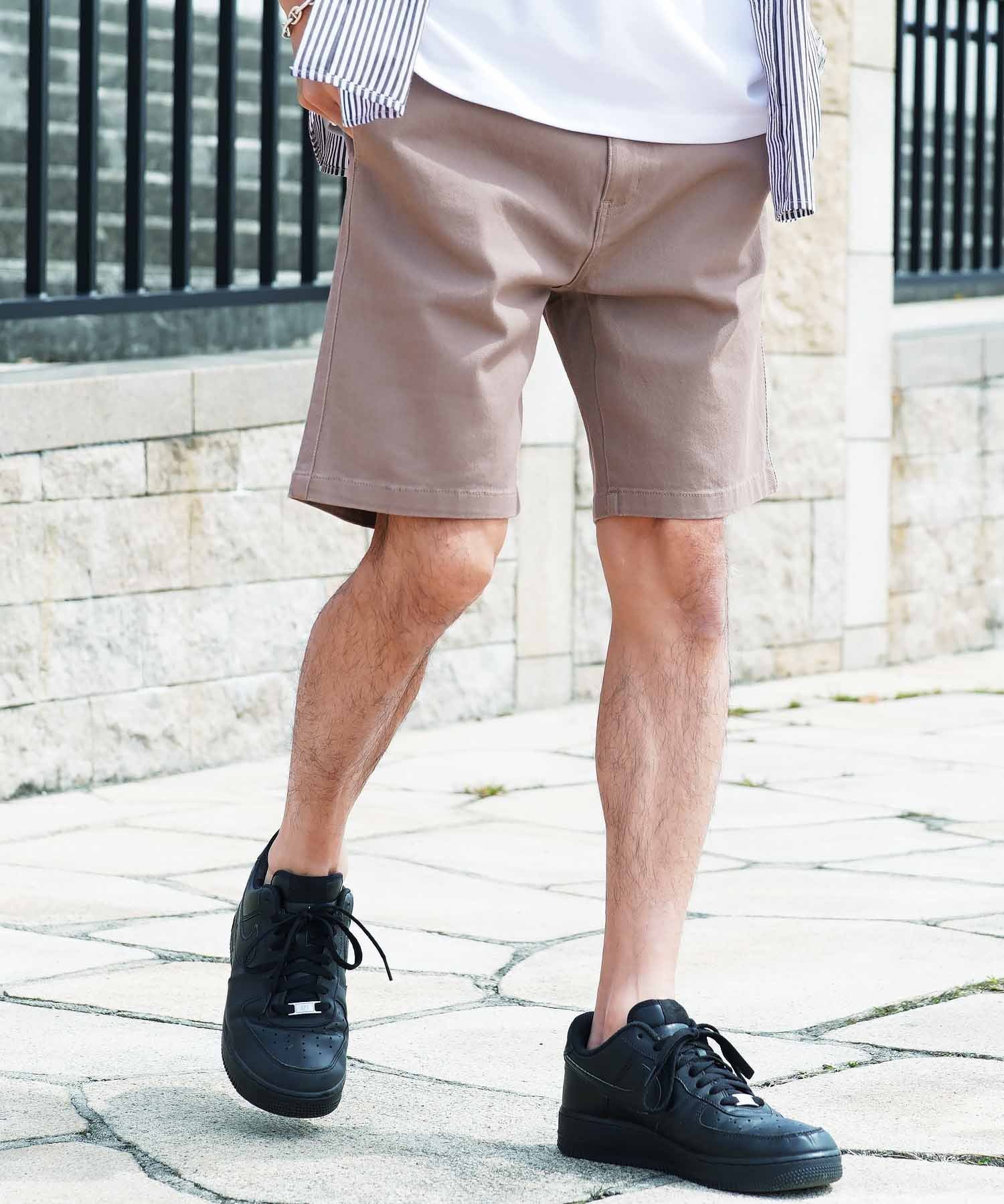 【ジギーズショップ/JIGGYS SHOP / MEN】のストレッチ ツイル 短パン ショートパンツ ハーフパンツ 26SS インテリア・キッズ・メンズ・レディースファッション・服の通販 founy(ファウニー) 　ファッション　Fashion　メンズファッション　Fashion for Men　ボトムス　Bottoms　ハーフパンツ・ショートパンツ　Shorts & Half Pants　コーデュロイ　Corduroy, Cord Fabric　ショーツ　Shorts, Short Pants　ショート　Short, Short Length　シンプル　Simple, Minimal　ストレッチ　Stretch, Stretchy Fabric　ツイル　Twist, Twisted Detail　定番　Standard, Basic Item　ハーフ　Half, Half-Length　バランス　Balance, Style Balance　ボーダー　Border, Stripe　リゾート　Resort, Vacation Style　再入荷　Restock / Back in Stock　プチプライス・低価格　Affordable / Budget Price　夏　Summer　2026年　2026　2026春夏・S/S　Spring/Summer 2026 SS26　グレージュ|ID: prp329100004984863 ipo3291000000037341149