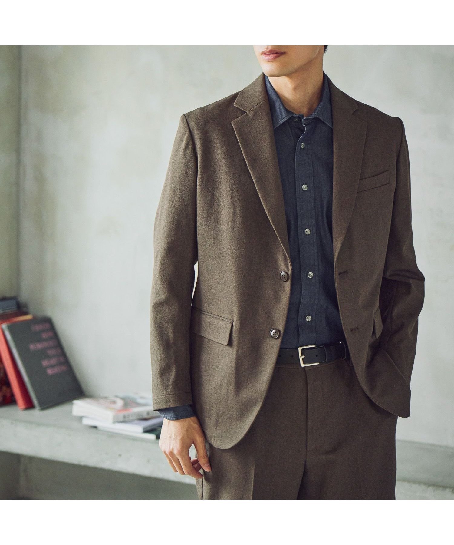 【グローバルワーク/GLOBAL WORK / MEN】のSOLOTEXお手入れらくらく/ジャケット/612492 インテリア・キッズ・メンズ・レディースファッション・服の通販 founy(ファウニー) 　ファッション　Fashion　メンズファッション　Fashion for Men　おすすめ　Recommended / Our Picks　シンプル　Simple, Minimal　ジャケット　Jacket, Outerwear　ストレッチ　Stretch, Stretchy Fabric　スラックス　Slacks, Dress Pants　パターン　Pattern, Design Print　フラップ　Flap, Flap Pocket　ポケット　Pocket, Pocket Detail　吸水　Absorbent, Quick-Dry　モカ55|ID: prp329100004984865 ipo3291000000037393645