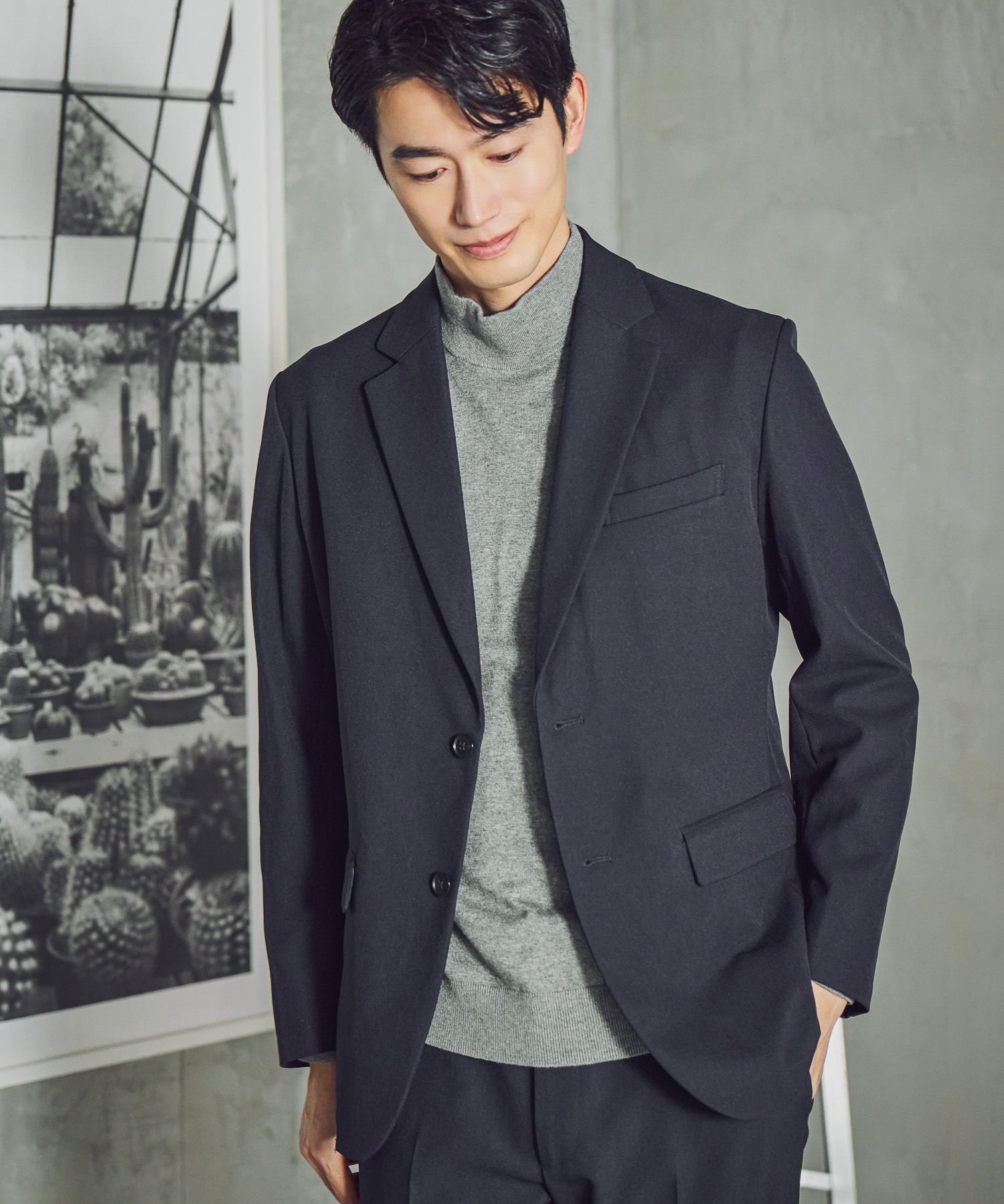 【グローバルワーク/GLOBAL WORK / MEN】のSOLOTEXお手入れらくらく/ジャケット/612492 インテリア・キッズ・メンズ・レディースファッション・服の通販 founy(ファウニー) 　ファッション　Fashion　メンズファッション　Fashion for Men　おすすめ　Recommended / Our Picks　シンプル　Simple, Minimal　ジャケット　Jacket, Outerwear　ストレッチ　Stretch, Stretchy Fabric　スラックス　Slacks, Dress Pants　パターン　Pattern, Design Print　フラップ　Flap, Flap Pocket　ポケット　Pocket, Pocket Detail　吸水　Absorbent, Quick-Dry　ネイビー88|ID: prp329100004984865 ipo3291000000037393647