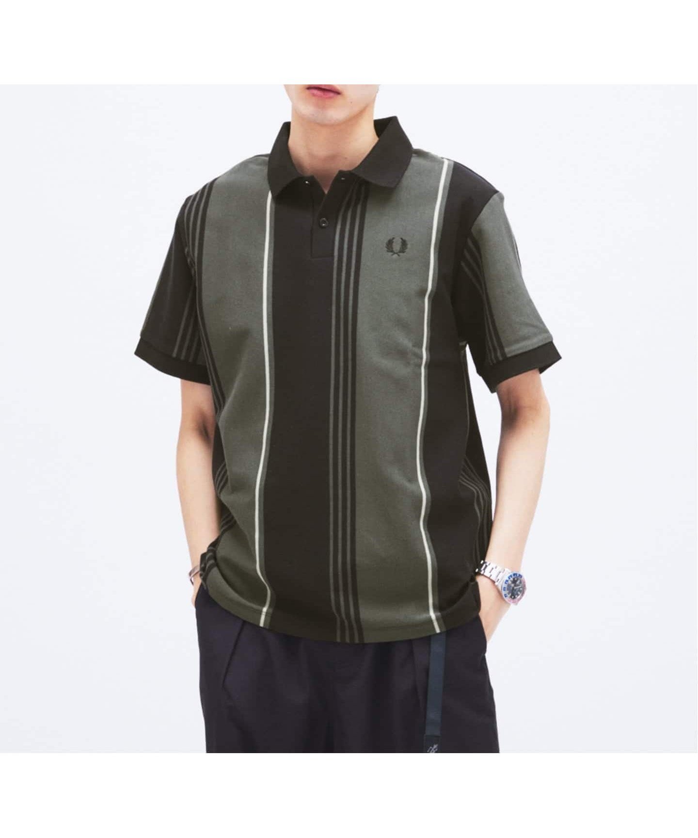 【ジャーナルスタンダード/JOURNAL STANDARD / MEN】のFRED PERRY / フレッドペリー 別注 ストライプ ピケ ポロシャツ インテリア・キッズ・メンズ・レディースファッション・服の通販 founy(ファウニー) 　ファッション　Fashion　メンズファッション　Fashion for Men　鹿の子　Piqué, Kanoko Fabric　ストライプ　Stripe, Striped Pattern　バランス　Balance, Style Balance　フィット　Fit, Slim Fit　ベスト　Vest, Waistcoat　ポロシャツ　Polo Shirt, Collared Tee　別注　Limited Edition, Custom Order　リラックス　Relax, Relaxed Fit　ブラック D|ID: prp329100004984874 ipo3291000000037341233