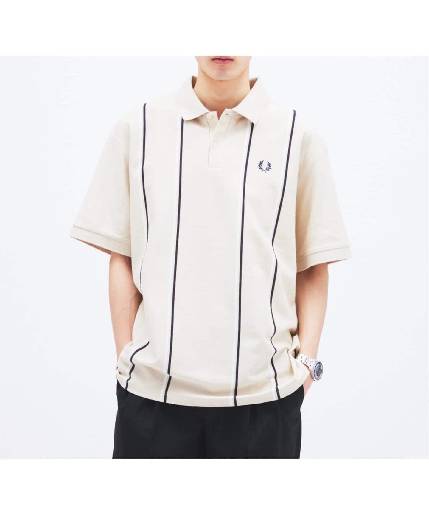 【ジャーナルスタンダード/JOURNAL STANDARD / MEN】のFRED PERRY / フレッドペリー 別注 ストライプ ピケ ポロシャツ インテリア・キッズ・メンズ・レディースファッション・服の通販 founy(ファウニー) 　ファッション　Fashion　メンズファッション　Fashion for Men　鹿の子　Piqué, Kanoko Fabric　ストライプ　Stripe, Striped Pattern　バランス　Balance, Style Balance　フィット　Fit, Slim Fit　ベスト　Vest, Waistcoat　ポロシャツ　Polo Shirt, Collared Tee　別注　Limited Edition, Custom Order　リラックス　Relax, Relaxed Fit　ナチュラル|ID: prp329100004984874 ipo3291000000037341234