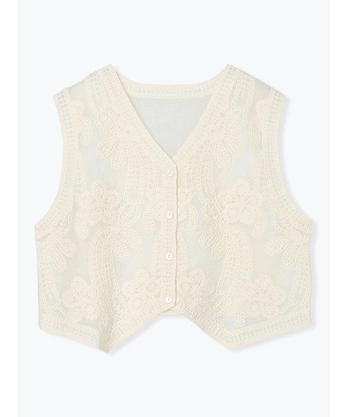 【ジェイ アンド シュプール/Re J&SUPURE】のかぎ針ベスト インテリア・キッズ・メンズ・レディースファッション・服の通販 founy(ファウニー) 　ファッション　Fashion　レディースファッション　Fashion for Women　アウター　Coat / Outerwear Collection　トップス・カットソー　Cut & Sew Tops　ベスト&ジレ / 重ね着スタイル　Vests & Gilets　おすすめ　Recommended / Our Picks　かぎ針　Crochet　シンプル　Simple, Minimal　デニム　Denim, Jeans Material　ベスト　Vest, Waistcoat　定番　Standard, Basic Item　B柄|ID: prp329100004984890 ipo3291000000037341323