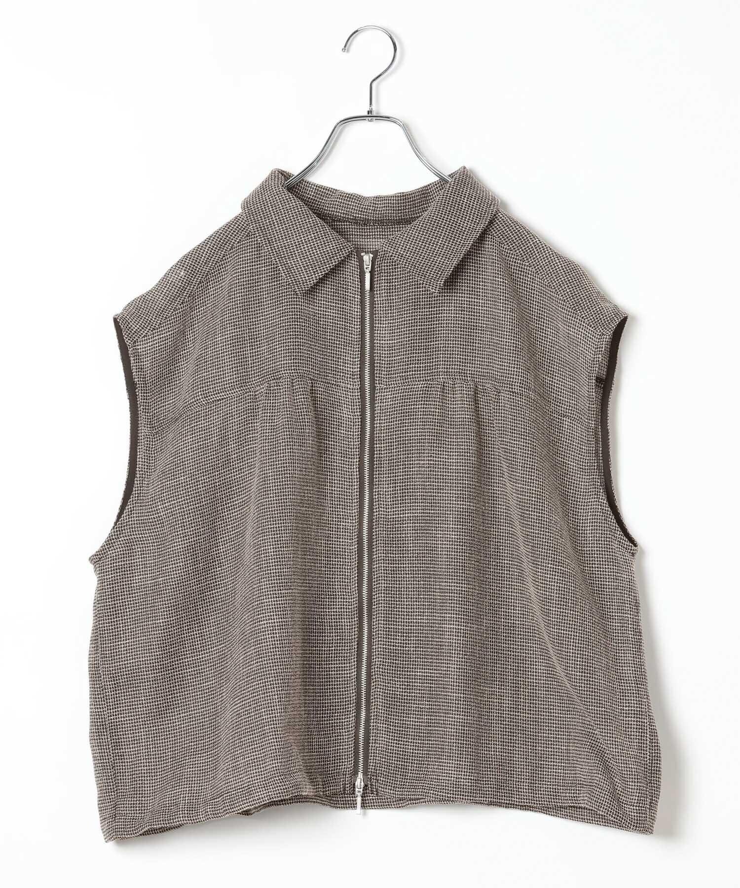 【レプシィム ローリーズファーム/LEPSIM LOWRYS FARM】のカラミZIPドロストベスト インテリア・キッズ・メンズ・レディースファッション・服の通販 founy(ファウニー) 　ファッション　Fashion　レディースファッション　Fashion for Women　アウター　Coat / Outerwear Collection　トップス・カットソー　Cut & Sew Tops　ベスト&ジレ / 重ね着スタイル　Vests & Gilets　おすすめ　Recommended / Our Picks　インナー　Innerwear　タンク　Tank Top, Sleeveless Top　ベスト　Vest, Waistcoat　ワイド　Wide, Wide Fit　グレー10|ID: prp329100004984893 ipo3291000000037341330
