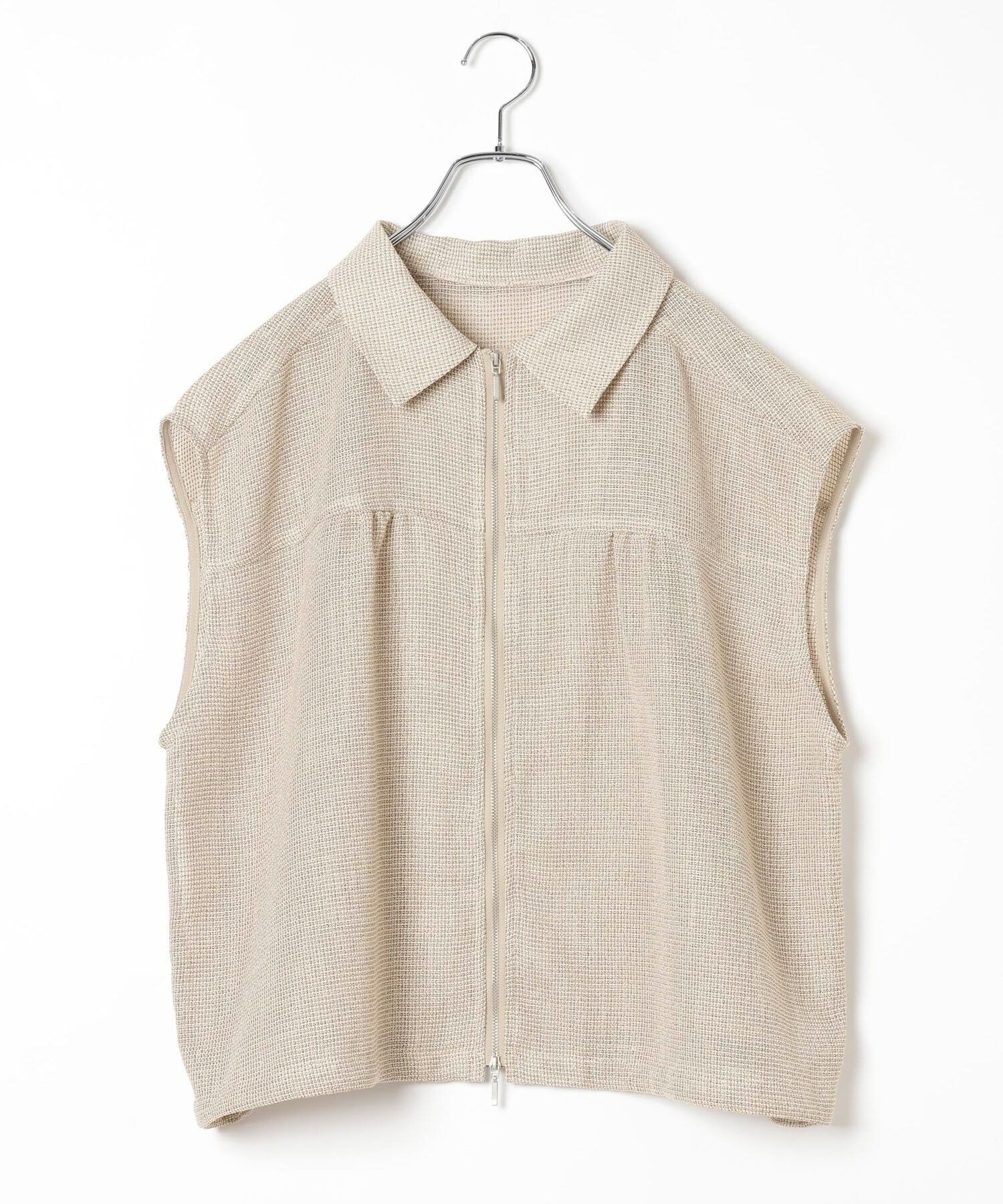 【レプシィム ローリーズファーム/LEPSIM LOWRYS FARM】のカラミZIPドロストベスト インテリア・キッズ・メンズ・レディースファッション・服の通販 founy(ファウニー) 　ファッション　Fashion　レディースファッション　Fashion for Women　アウター　Coat / Outerwear Collection　トップス・カットソー　Cut & Sew Tops　ベスト&ジレ / 重ね着スタイル　Vests & Gilets　おすすめ　Recommended / Our Picks　インナー　Innerwear　タンク　Tank Top, Sleeveless Top　ベスト　Vest, Waistcoat　ワイド　Wide, Wide Fit　ベージュ50|ID: prp329100004984893 ipo3291000000037341331