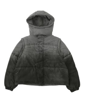 【エックスガール/X-girl】のFADED 2WAY PADDED JACKET 大人の最旬トレンドファッション＆コーディネート founy(ファウニー) ファッション Fashion レディースファッション Fashion for Women アウター Coat / Outerwear Collection レディースジャケット・軽アウター Jackets グラデーション Gradient, Ombre コンパクト Compact, Small Size ジャケット Jacket, Outerwear ドローコード Drawcord, Drawstring Cord 長袖 Long Sleeve, Full Sleeve ベスト Vest, Waistcoat ミニスカート Mini Skirt, Short Skirt ラバー Rubber, Rubber Sole 冬 Winter / This Winter |ID:prp329100004984912
