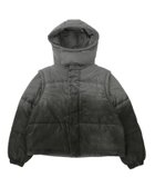 【エックスガール/X-girl】のFADED 2WAY PADDED JACKET 大人の最旬トレンドファッション＆コーディネート founy(ファウニー) ファッション Fashion レディースファッション Fashion for Women アウター Coat / Outerwear Collection レディースジャケット・軽アウター Jackets グラデーション Gradient, Ombre コンパクト Compact, Small Size ジャケット Jacket, Outerwear ドローコード Drawcord, Drawstring Cord 長袖 Long Sleeve, Full Sleeve ベスト Vest, Waistcoat ミニスカート Mini Skirt, Short Skirt ラバー Rubber, Rubber Sole 冬 Winter / This Winter thumbnail BLACK|ID: prp329100004984912 ipo3291000000037341425